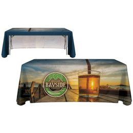 Custom 6' Customized Open Back Throw Style Table Cover