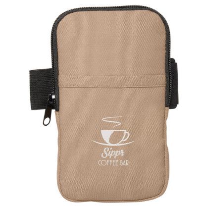 Custom Harriton Travel Mug Sidekick - Dark Charcoal - Khaki