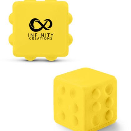 Custom Push Pop Bubble Cube Fidget Sensory Toy - Yellow Custom Push Pop Bubble Cube Fidget Sensory Toy - Yellow