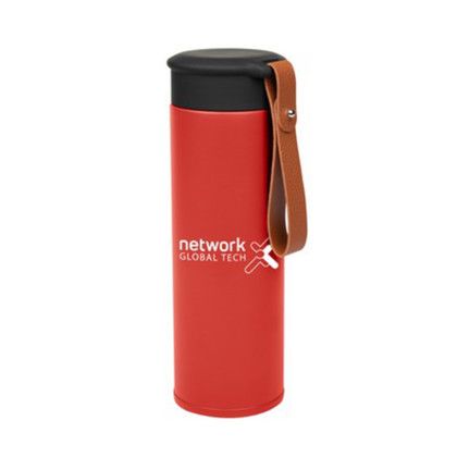 Custom 14 Oz. AWS Conrad Stainless Steel Bottle - Red Custom 14 Oz. AWS Conrad Stainless Steel Bottle - Red
