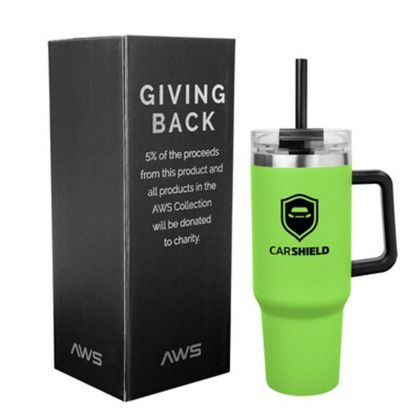 Custom 40 Oz. AWS Intrepid Stainless Steel Tumbler - Lime Green