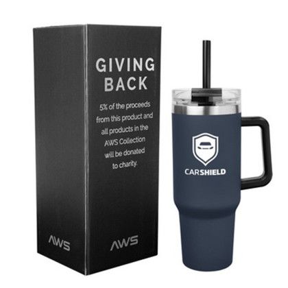 Custom 40 Oz. AWS Intrepid Stainless Steel Tumbler - Navy