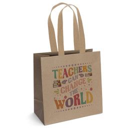 Custom Villa Eco Kraft-Brown Matte Laminated Eurotote 10 x 10 - Full Color