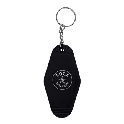 Custom Motel Style Keychain - Black