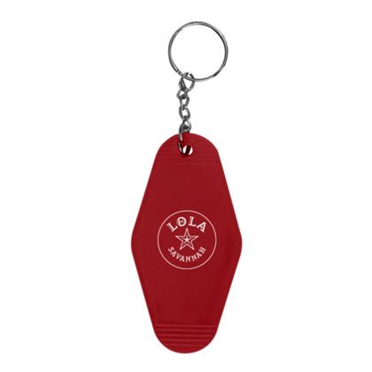 Custom Motel Style Keychain - Red