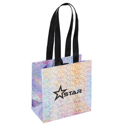 Custom Star Iridescent Eurotote 6 1/2 x 6 1/2 - Foil Imprint
