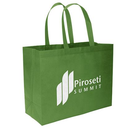 Custom Non-Woven Value Budget Tote - Screen Print - Grass Green Custom Non-Woven Value Budget Tote - Screen Print - Grass Green