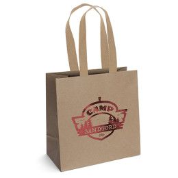 Custom Villa Eco Kraft-Brown Matte Laminated Eurotote 10 x 10 - Foil Imprint