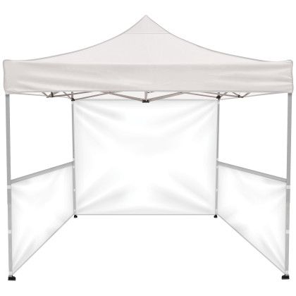 Custom 10' Square Tent w/ 1 Full Double Sided Wall & Two Half Walls - Blank