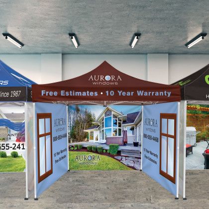Custom 10' Square Tent With Three Full Walls - In Use
