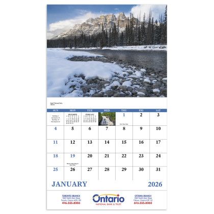 Custom Scenic Canada - Stapled Calendar