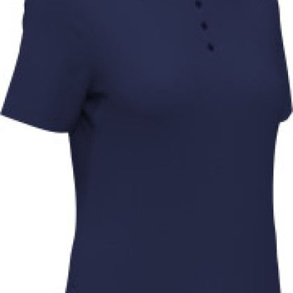 Custom Oxford Polo Ladies' - Black Iris/Bijou Blue - Side