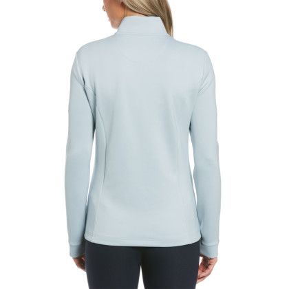 Custom Ladies' Clubhouse Mock Pullover - Pearl Blue - Back