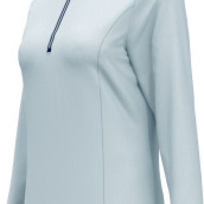 Custom Ladies' Clubhouse Mock Pullover - Pearl Blue - Side