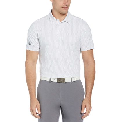 Custom All Over Pete Printed Polo Rs Logo - Bright White