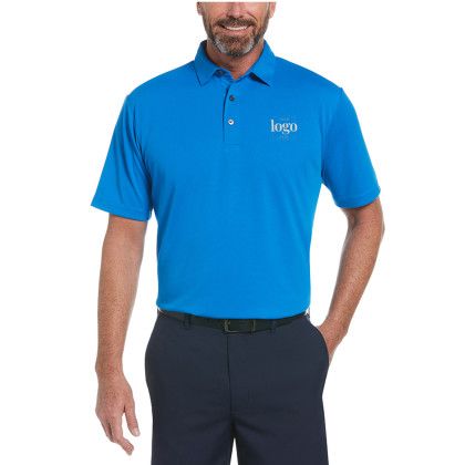 Custom Perry Ellis Men's SS Classic Polo - Directoire Blue