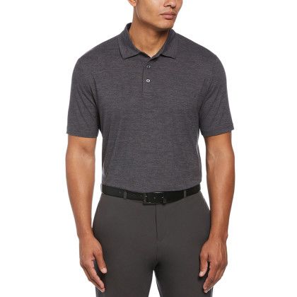 Custom Men's Double Knit Polo - Caviar Heather