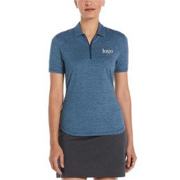Custom Women's Double Knit Polo - Insignia Blue Heather