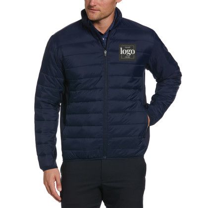 Custom Men's Puffer Jacket - Peacoat Navy Custom Men's Puffer Jacket - Peacoat Navy