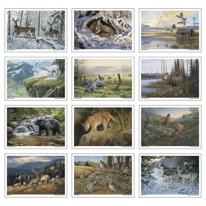 Custom Wildlife Art - Spiral Calendar - months Custom Wildlife Art - Spiral Calendar - months