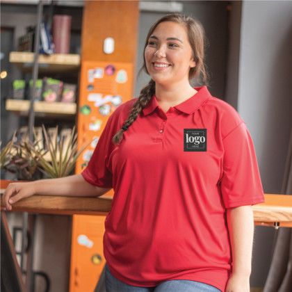 Custom Women's Edge Polo Shirt - Red