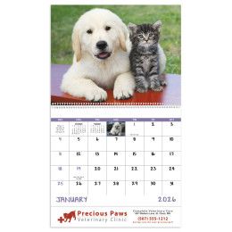 Custom Puppies & Kittens - Spiral Calendar