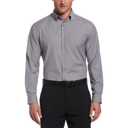 Custom Men's Heathered Woven Shirt - Quiet Shade