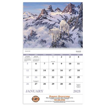Custom Wildlife Canvas - Spiral Calendar