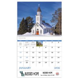 Custom Scenic Churches - Spiral Calendar