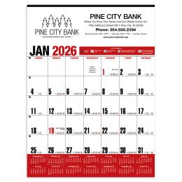 Custom Yearly Record Red Calendar
