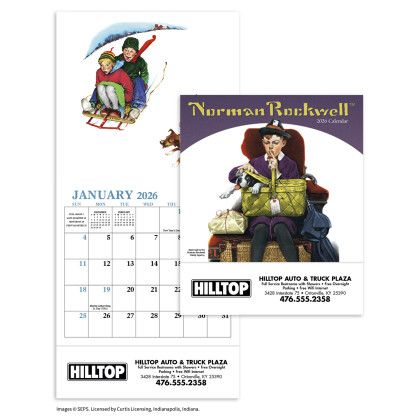 Custom Norman Rockwell Mini Calendar