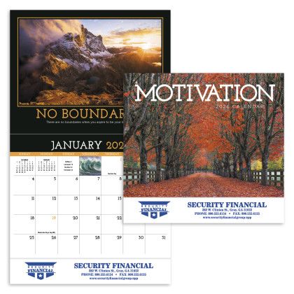 Custom Motivation Appointment Calendar (Motivational Quotes) - Stapled