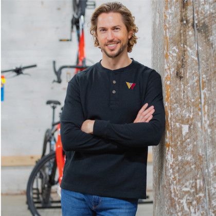 Custom Maverick Thermal Shirt - Black - On Model