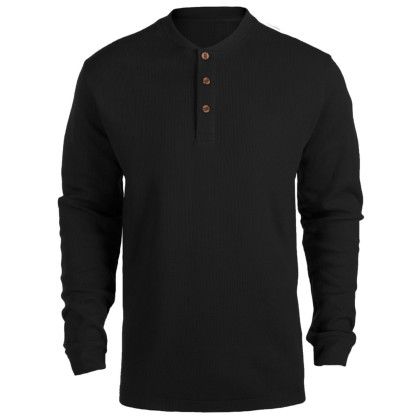 Custom Maverick Thermal Shirt - Black 