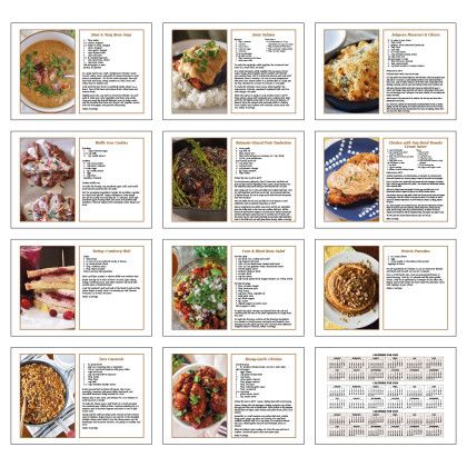 Custom Home Cooking Guide Pocket Calendar - Months Custom Home Cooking Guide Pocket Calendar - Months