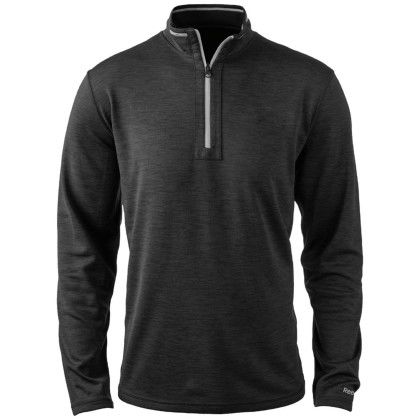 Custom Men's Reebok Circuit Pullover Sweater - Heather Black/Black