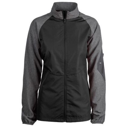 Custom Women's Hurricane Ultra Lightweight Full Zip Jacket - Black/Heather