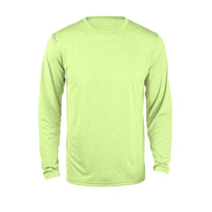 Custom Reebok Marathon Long Sleeve Performance Shirt - Heather Lime