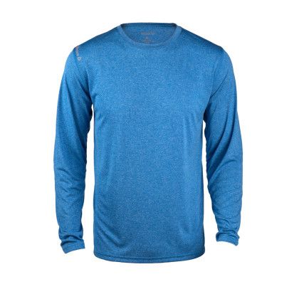 Custom Reebok Marathon Long Sleeve Performance Shirt - Heather Royal
