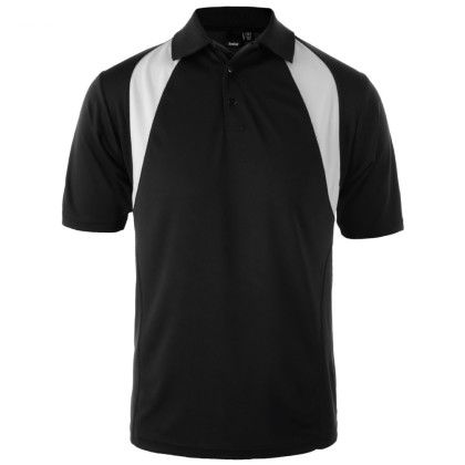 Custom Men's Reebok Athletic Polo Shirt - Black/White