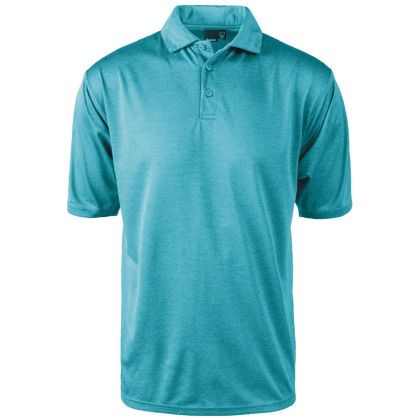 Custom Men's Reebok Tempo Polo Shirt - Aqua Custom Men's Reebok Tempo Polo Shirt - Aqua