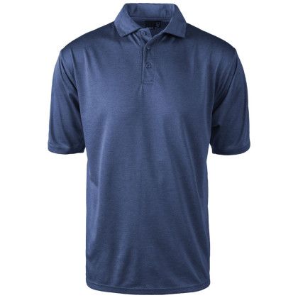 Custom Men's Reebok Tempo Polo Shirt - Heather Navy Custom Men's Reebok Tempo Polo Shirt - Heather Navy