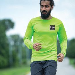 Custom Reebok Pacer Long Sleeve Performance Tee Shirt Custom Reebok Pacer Long Sleeve Performance Tee Shirt