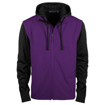 Custom Alpha Softshell Fleece Jacket - Purple/Black
