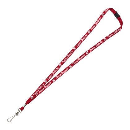 Custom Polyester Lanyard with Breakaway Release - 3/8" - Red