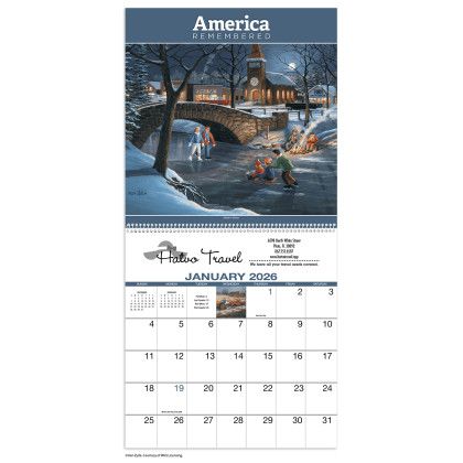 Custom America Remembered Executive Calendar - Month page