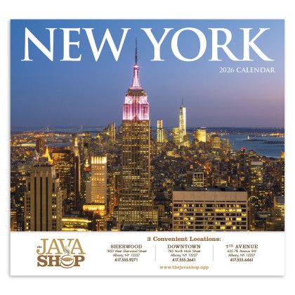 Custom New York Appointment Calendar - Stapled - Cover