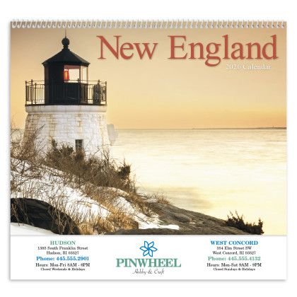 Custom New England Appointment Calendar - Spiral - Cover