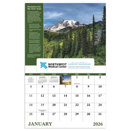 Custom Healthy Living - Window Calendar - Month Page