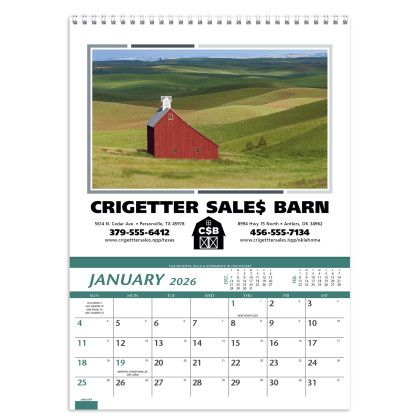 Custom Farm Pocket Calendar - Month page